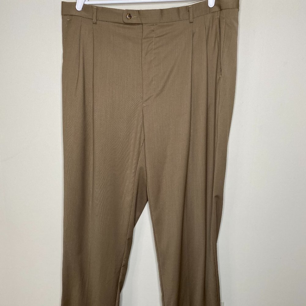 Giorgio Cosani 100% Wool Dress Pants Men's 40 x 39 High Rise Pleated Business